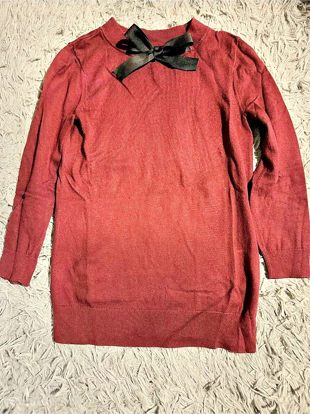 J.Crew Mercantile Bow-neck Sweater Burgundy XXS